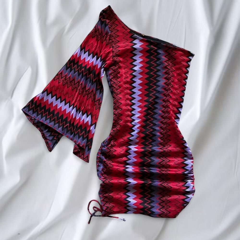 Chevron Y2K Dress